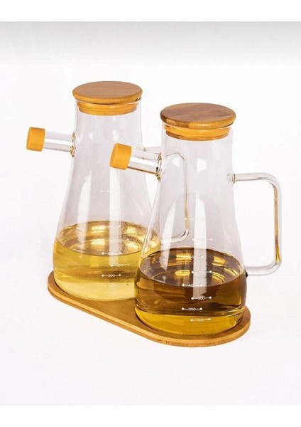 2 Adet Masterchef Borosilikat Cam 900ML Yağdanlık (Stand Hediyeli) modelleri