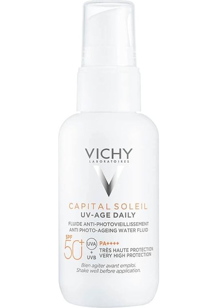 Capital Soleil Uv Age Daily SPF50 Foto Yaşlanma Karşıtı Güneş Kremi 40ML
