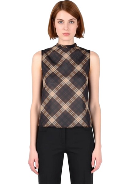 Kadın Ekose Desenli Şifon Bluz Zarif ve Konforlu Seçim Kaliteli Şık Rahat Modern Zarif Günlük fiyatları