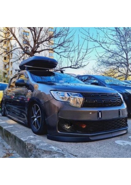 Dacia Sandero 2009-2020 Uyumlu Evrensel 2 Parça Astra H Model Ön Ek Tampon Dili Lip Esnek Karlık