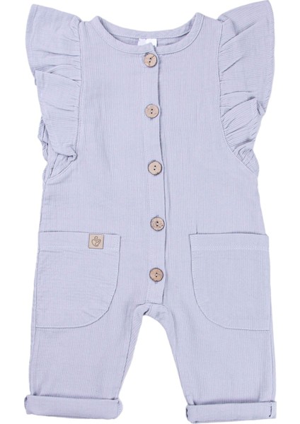 Fitilli Fırfırlı Kız Bebek Tulum