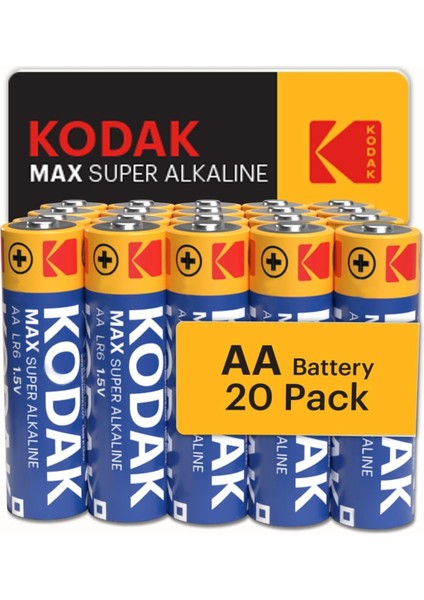 Max 20 Adet Alkalin Kalem Pil-Aa-Shrink