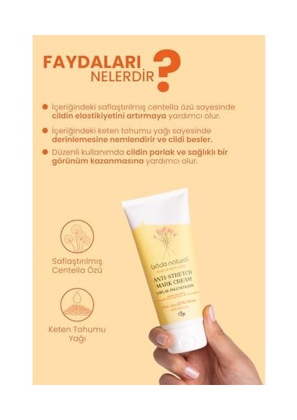 Bade Natural Çatlak Önleyici ve NEMLENDIRICI%100 Doğal Vücut Kremi 100 ml modelleri