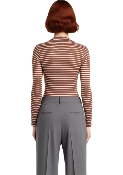 Kadınlar Için Polo Yaka Düğmeli Slim Fit Örme Bluz Kaliteli Şık Rahat Modern Zarif Günlük modelleri