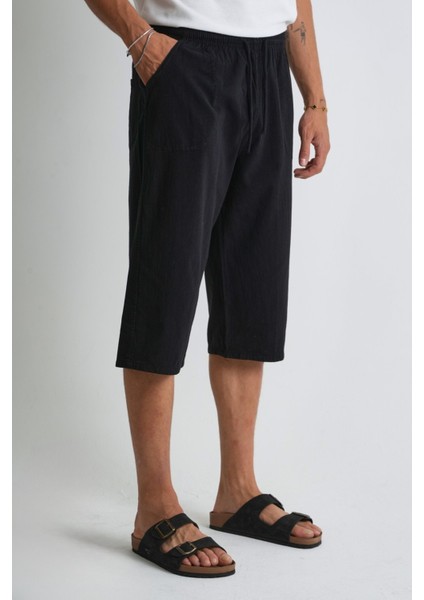 Erkek Regular %100 Pamuk Keten Görünümlü Kapri DC204-58 modelleri