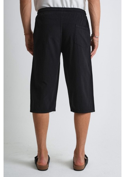 Erkek Regular %100 Pamuk Keten Görünümlü Kapri DC204-58 indirimleri