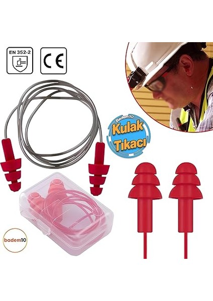 Tıkacı 23 Db Yıkanabilir Ipli Tıkaç Tpe Gürültü Ses Önleyici Yüzme Su Kaçma Kulak Koruyucu fiyatları