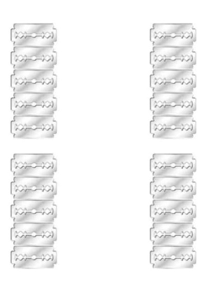 Aee® Manuel Geleneksel Tıraş Makinesi Seti 5 Adet Paslanmaz Çelik Yaprak Jilet Bıçağı Hediyeli (Yedek Bıçak, 20 Adet Rixos)