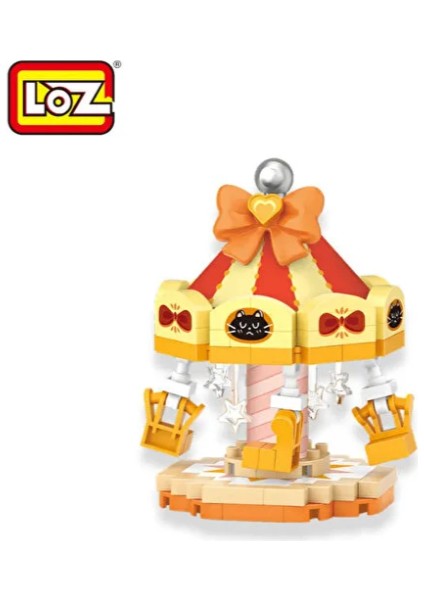 4'lü Set - Loz Hareket Eden Lunapark Serisi Mikro Bloklar -Toplam 680 Parça 10+ Yaş (Atlı Karınca, Dönme Dolap, Gondol, Salıncak) - Lunapark Maketi indirimleri