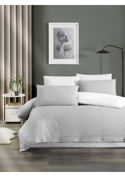 Milano Çizgili %100 Pamuklu Nevresim Takımı