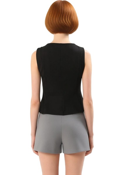 Kolsuz Örme Bluz Havuz Yaka Fitted Kalıp Peplum Detay Özel Tasarım Özenle Seçilmiş fiyatları