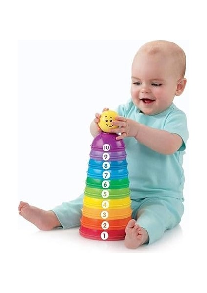 Numaralı Kaplar Fisher-Price Numaralı Kaplar, Iç Içe Geçebilir 10 Renkli Kap, 5 Adet Topa Dönüşür W4472 W4472 indirimleri