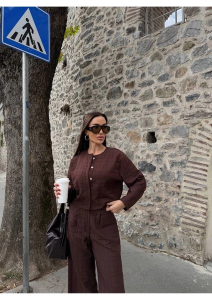 Kadın Kapitone Dokulu Oversize Ceket Pantolon Takım indirimleri