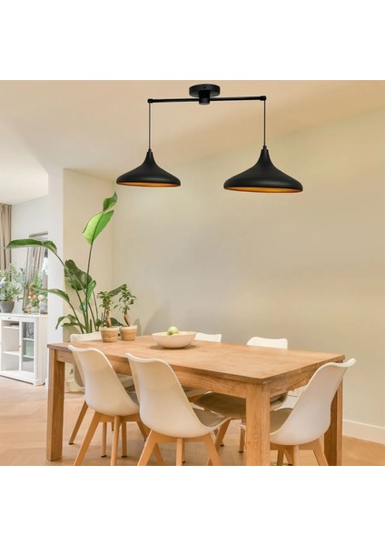 Ikili Siyah Champion Avize Sarkıt Salon Mutfak Butik Lamba Aydınlatma Avizeler modelleri
