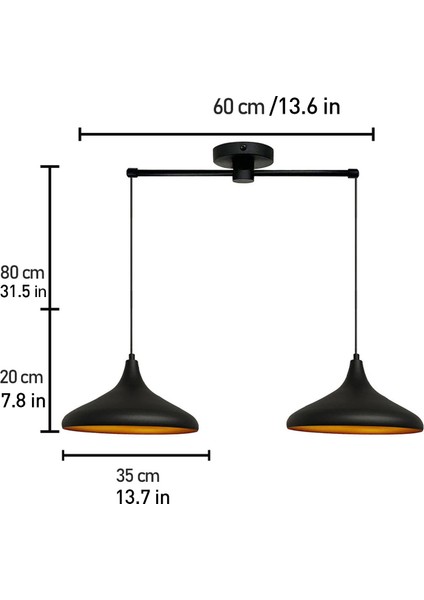 Ikili Siyah Champion Avize Sarkıt Salon Mutfak Butik Lamba Aydınlatma Avizeler indirimleri