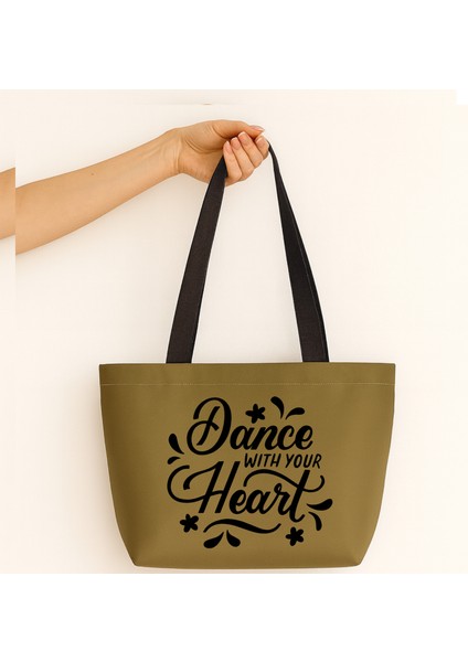 Dance With Your Heart Tasarım Mat Saten Çanta