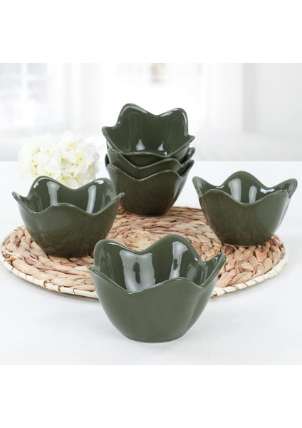Koyu Yeşil Zambak Çerezlik 12 cm 6 Adet