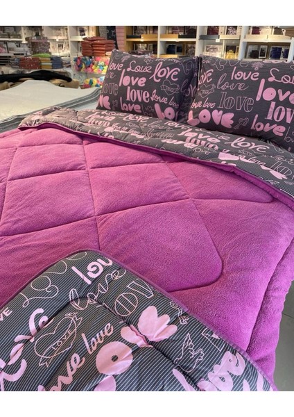 Welsoft Pamuklu Yastık Kılıflı Çift Kişilik Yorgan