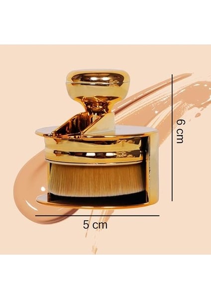 Profesyonel Geniş Pratik Tutma Saplı Gold Büyük Fondöten Yayma Fırçası indirimleri
