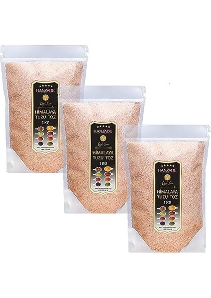 Hanzade Bitkisel Pembe Himalaya Tuzu Toz 3 kg fiyatları