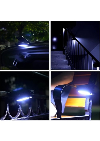 Solar Güneş Enerjili Lamba 6 Cop Beyaz LED Kıskaçlı Sokak Lambası Hareket Sensörlü Su Geçirmez USB Ile Telefon Şarj Özelliği Teras Veranda Bahçe Agaç Patika Garaj Balkon Dekorasyon Aydınlatması fiyatları