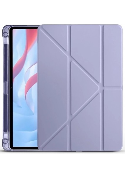 Pad X9A Kalemlikli Mars Tablet Kılıfı - Açık MOR-(5796)