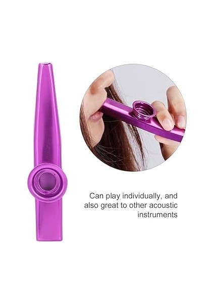 Kazoo Instrument, 6 Adet Alüminyum Alaşımlı Taşınabilir Kazoos (Her Kazoos 5 Flüt Diyaframlı) fırsatları