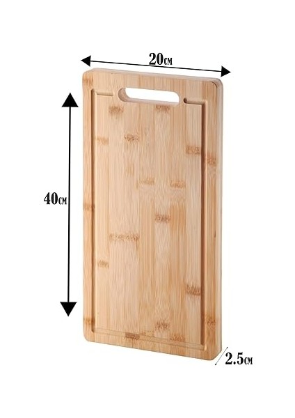 Kalın Bambu Kesme Tahtası Antibakteriel, Kalın Yıkanabilir Doğrama Tahtası Dikdörtgen (40 * 20 * 2.5cm) fiyatları