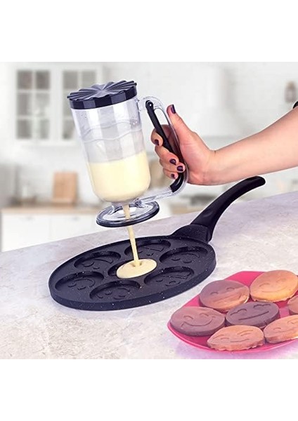 Hanımeli Pancake 1 Litre Hamur Porsiyonlayıcı (Pembe) modelleri