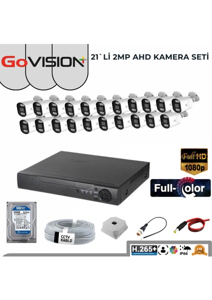 21`li 2mp 3.6 Lensli Ahd Kamera Seti