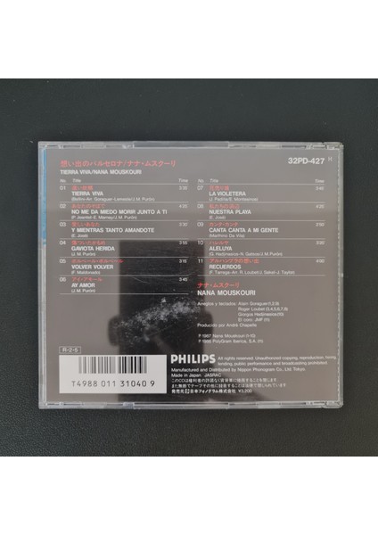 Nana Mouskouri – Tierra Viva fiyatları