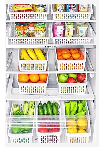 SY-2171 Plastik Büyük Dolap Içi Sebze Meyve Düzenleyici Beyaz 4'lü Set Beyaz fırsatları