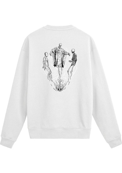 Sırt Baskılı Death Metal Ritüel Tasarımlı Sweatshirt