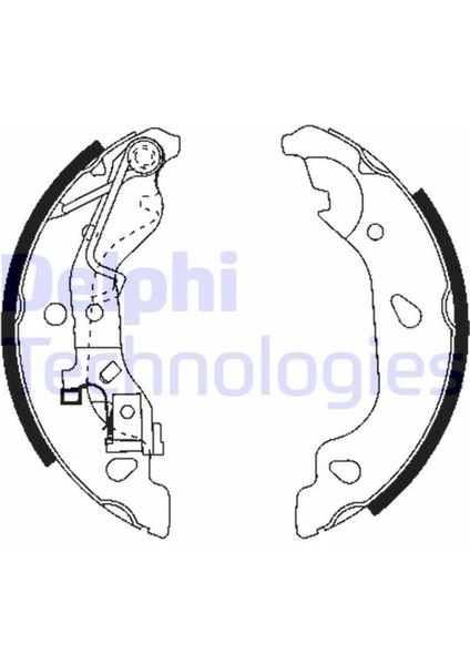 DELPHI-LS1859 - Arka Fren Balatası Pabuc Punto 1,2 / 1,3jtd / 1,9jtd 99> Abslı Araclar Icın