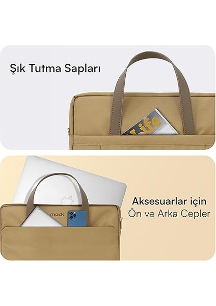 MCE-1513 Nova Eco Çevre Dostu Laptop Çantası, 15.6 Inç Bilgisayar Çantası, Kadın ve Erkek Notebook Çantası, Ykk Fermuarlı Macbook Çantası, Iş ve Evrak Çantası, Camel modelleri