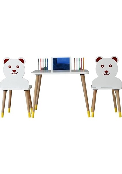Aktivite Oyun Masa Sandalye Takımı -Tablet -Telefon -Kalem Yeri Olup Yaz Sil Yüzey Özellikli-Ayıcıklı Sandalye 2li 1masa fiyatları
