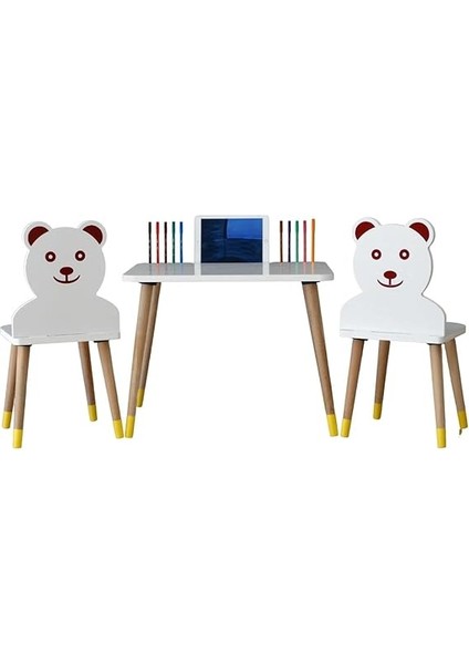 Aktivite Oyun Masa Sandalye Takımı -Tablet -Telefon -Kalem Yeri Olup Yaz Sil Yüzey Özellikli-Ayıcıklı Sandalye 2li 1masa fırsatları