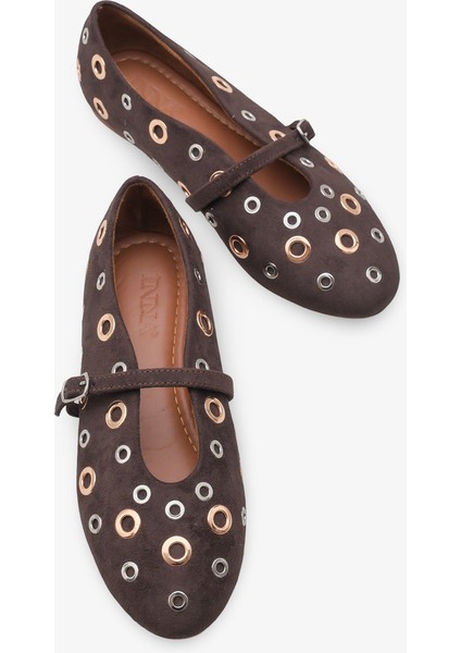 Glide Kadın Babet - Kahve Süet fırsatları