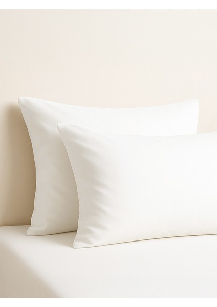 | Purecomfort | Doğal Pamuk 2'li Yastık Kılıfı Seti | Beyaz