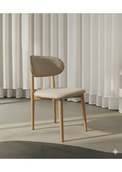 Ahşap Sandalye Bohem Tarz (De monte)Gürgen ağacı kalitesi ile Natürel Boyalı Puffy Kumaş ve de monte özelliği kurulum kolaylığı rahat oturum ve konforu bir arada