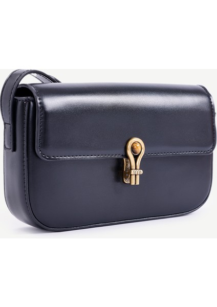 Deri Görünümlü Toka Detaylı Omuz Çantası fiyatları