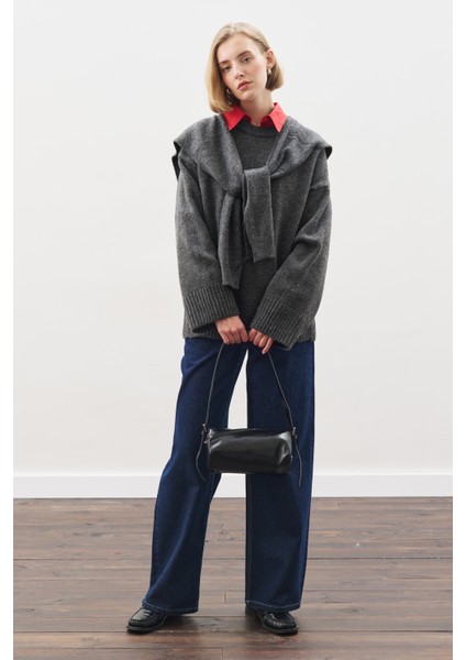 Chunky Oversıze Kazak Antrasit indirimleri