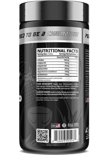 Nitric Oxide Arginine&citrulline&daa&agmatine 120 Caps - By Kai Greene modelleri