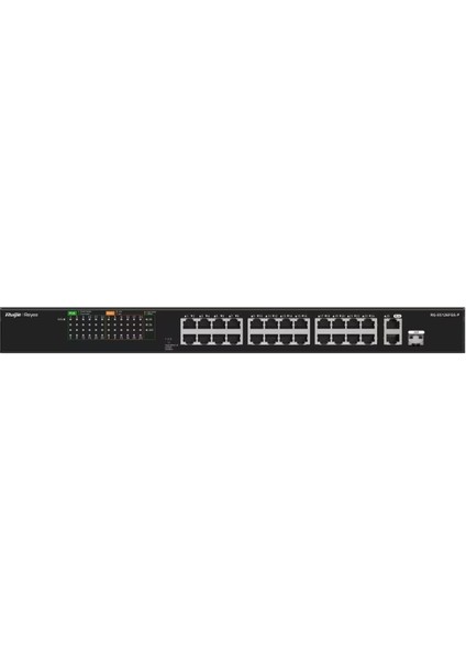 Ruıjıe Reyee RG-ES126FGS-P 24 Port 10/100 24 Port Poe 2 Port Uplınk + 1 Sfp 370 Watt Yonetılemez Rack Mount Swıtch