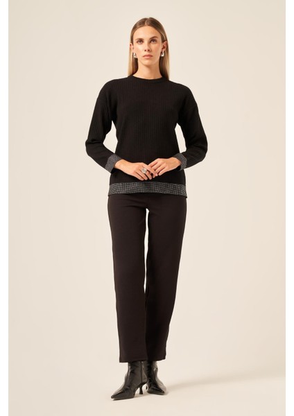 Ftz Kadın Taş Detaylı Bluz Siyah 20845 fırsatları