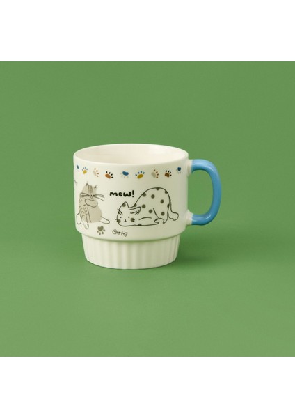 Renkli Porselen Kupa - Asorti - 420 ml