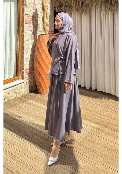 Bağlama Detaylı Etekli Takım Antrasit fiyatları