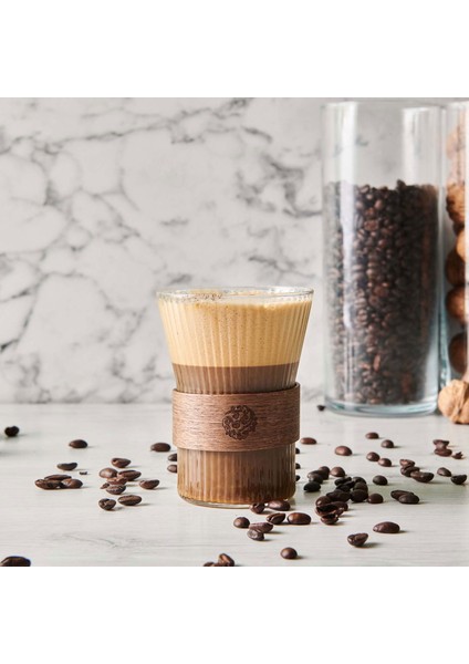 Çizgili Cam Bardak - 320 ml