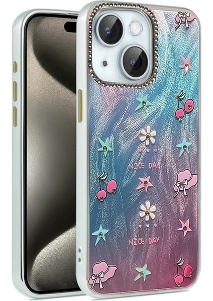 iPhone 15 Kılıf Blade Aynalı Desenli Kapak - Desen 4