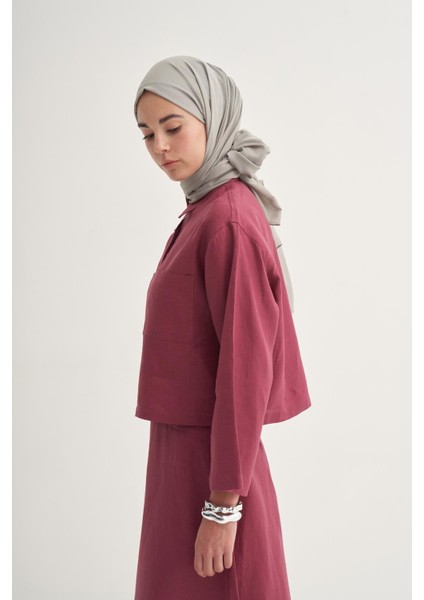 Organik Kırışık Şal Açık Gri modelleri